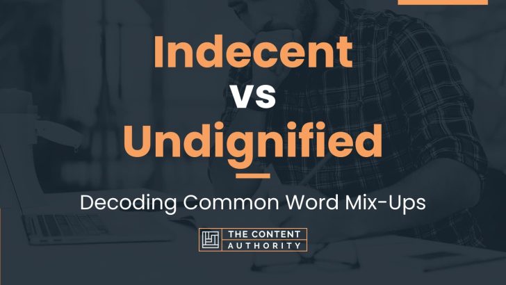 indecent vs undignified