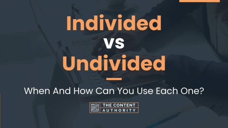 Individed vs Undivided: When And How Can You Use Each One?