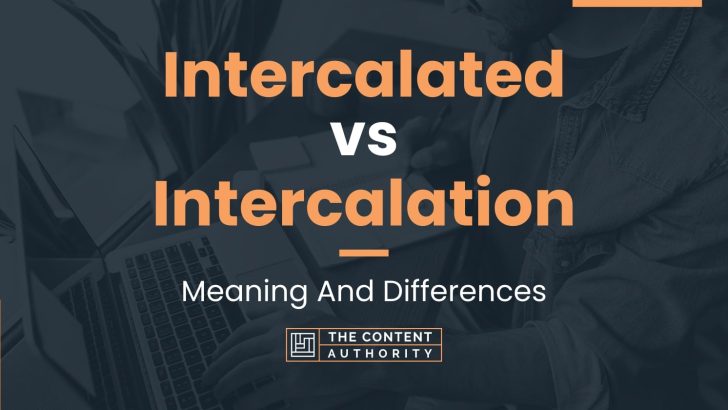 Intercalated vs Intercalation: Meaning And Differences
