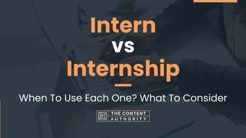 Intern Vs Internship: When To Use Each One? What To Consider