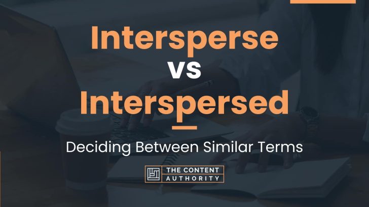 Intersperse vs Interspersed: Deciding Between Similar Terms