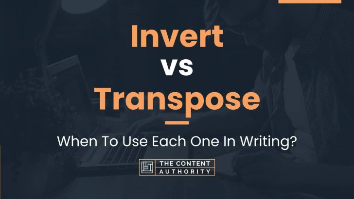 invert vs transpose