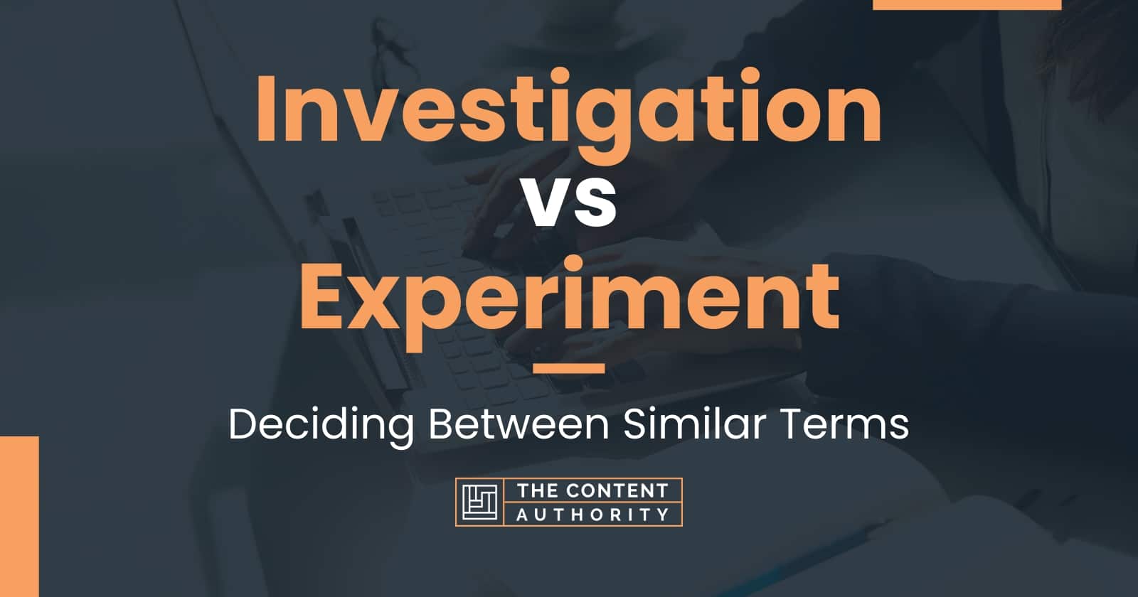 difference between investigation and an experiment