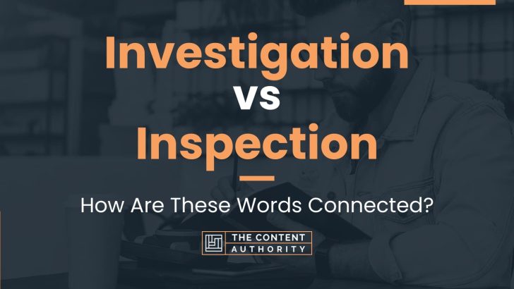 Investigation vs Inspection: How Are These Words Connected?