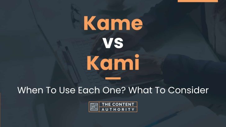 Kame vs Kami: When To Use Each One? What To Consider