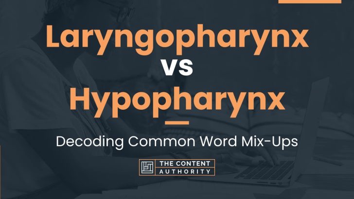 Laryngopharynx Vs Hypopharynx: Decoding Common Word Mix-ups