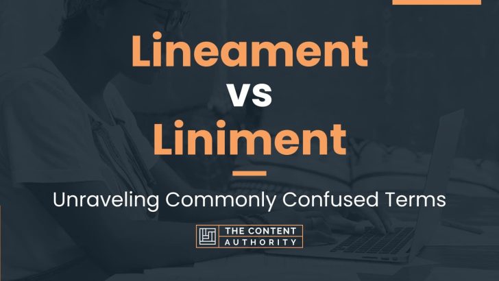 Lineament vs Liniment: Unraveling Commonly Confused Terms