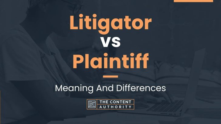 Litigator vs Plaintiff: Meaning And Differences