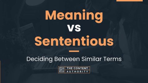 Meaning vs Sententious: Deciding Between Similar Terms