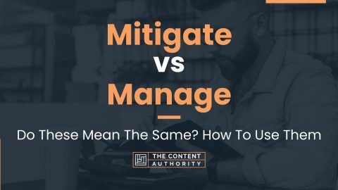 Mitigate vs Manage: Do These Mean The Same? How To Use Them