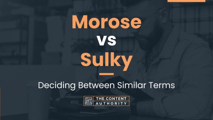 Morose vs Sulky: Deciding Between Similar Terms
