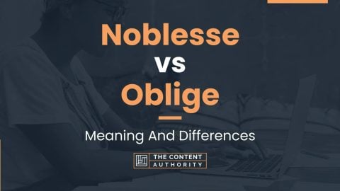 Noblesse vs Oblige: Meaning And Differences