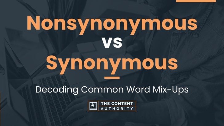 Nonsynonymous vs Synonymous: Decoding Common Word Mix-Ups
