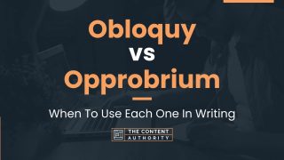 Obloquy vs Opprobrium: When To Use Each One In Writing