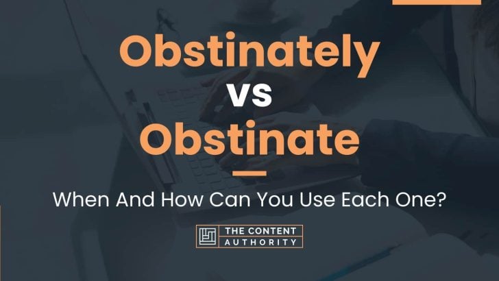 Obstinately vs Obstinate: When And How Can You Use Each One?