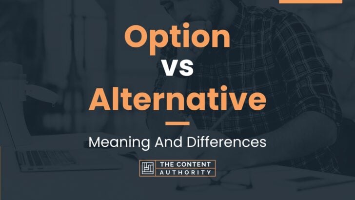 Option vs Alternative: Meaning And Differences