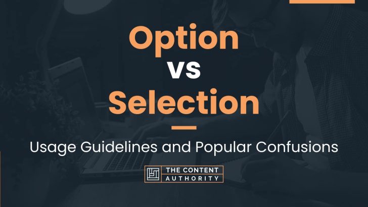 Option Vs Selection