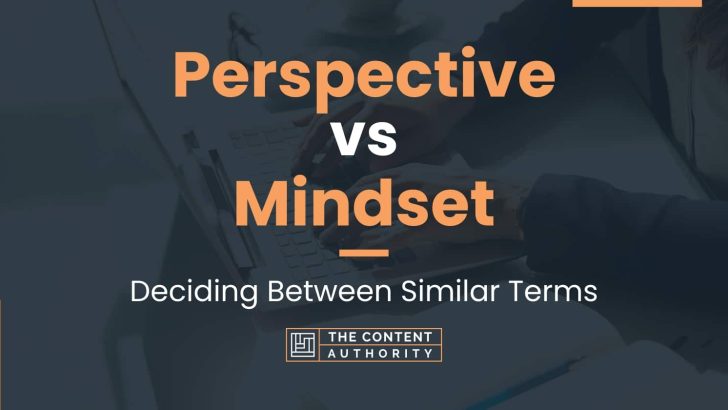 Perspective vs Mindset: Deciding Between Similar Terms