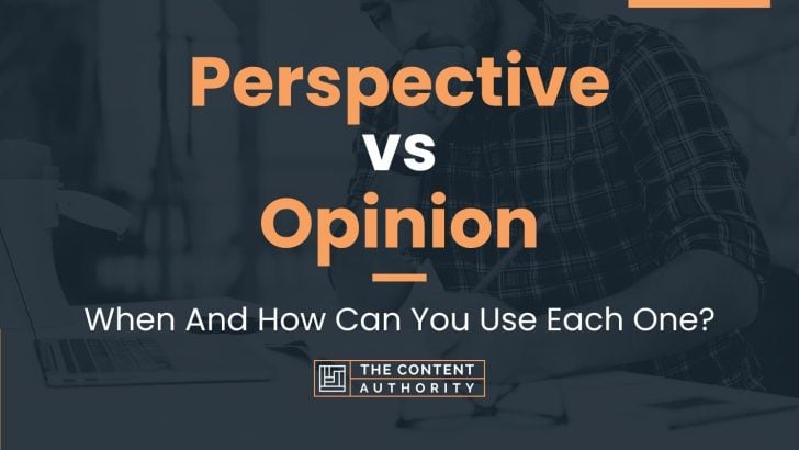 Perspective vs Opinion: When And How Can You Use Each One?
