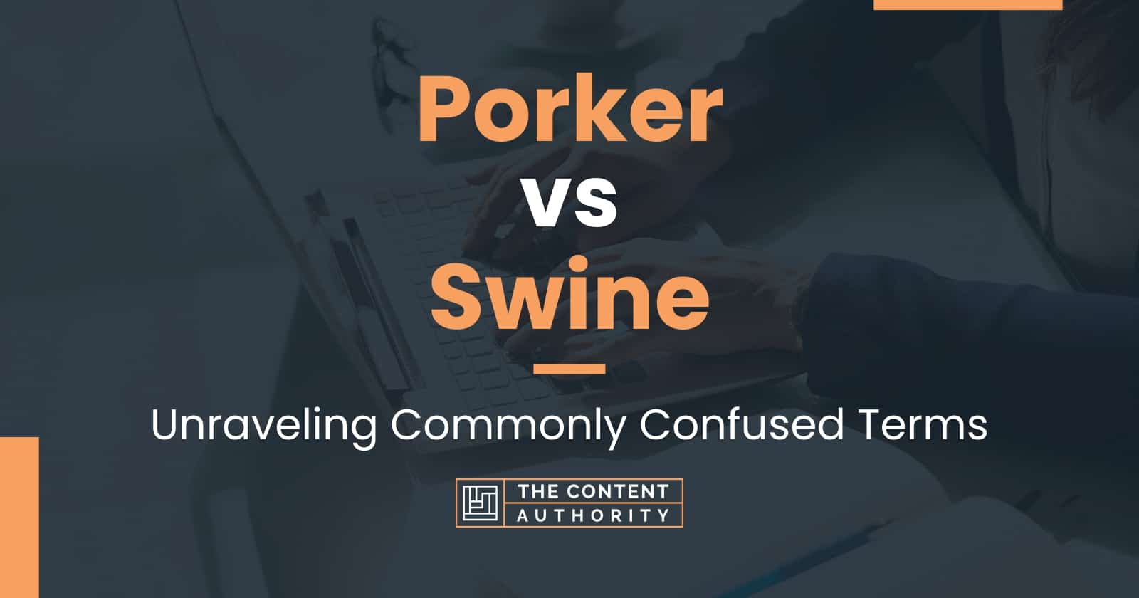 Porker vs Swine Unraveling Commonly Confused Terms