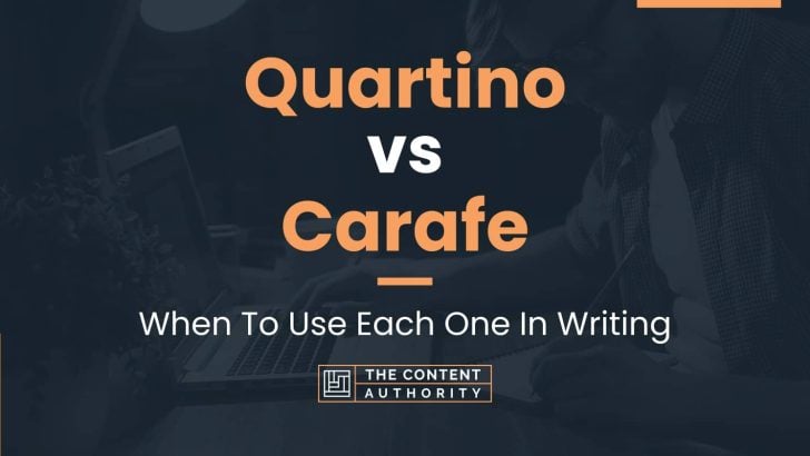 Quartino Vs Carafe: When To Use Each One In Writing