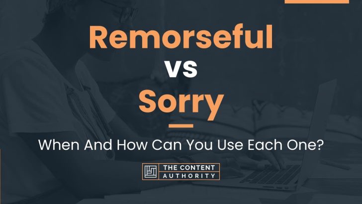 Remorseful vs Sorry: When And How Can You Use Each One?