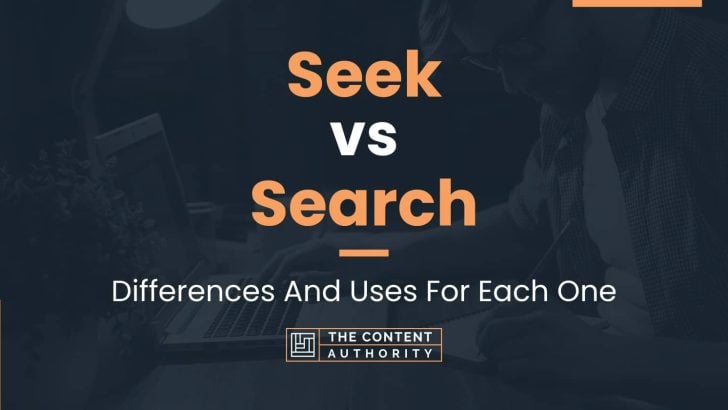 Seek vs Search: Differences And Uses For Each One