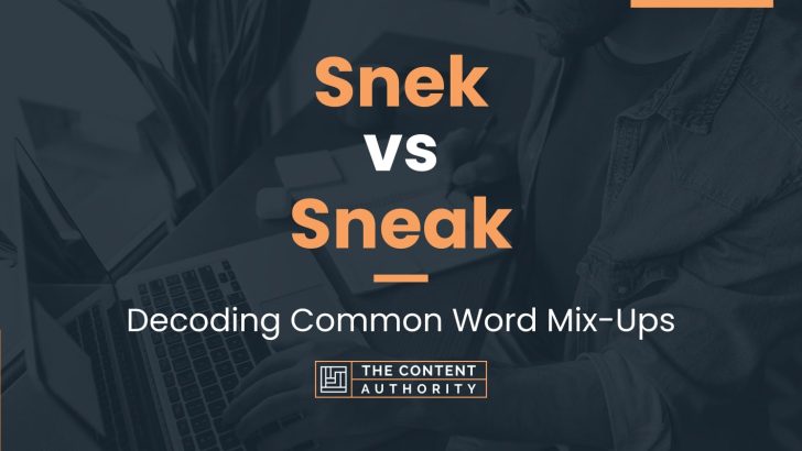 Snek vs Sneak: Decoding Common Word Mix-Ups