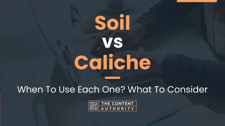 Soil vs Caliche: When To Use Each One? What To Consider