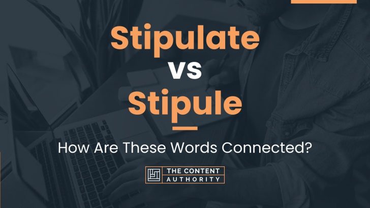 Stipulate vs Stipule: How Are These Words Connected?