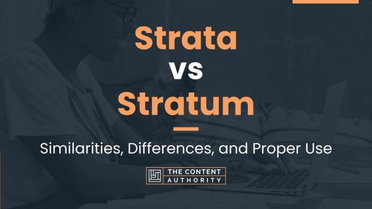Strata vs Stratum: Similarities, Differences, and Proper Use