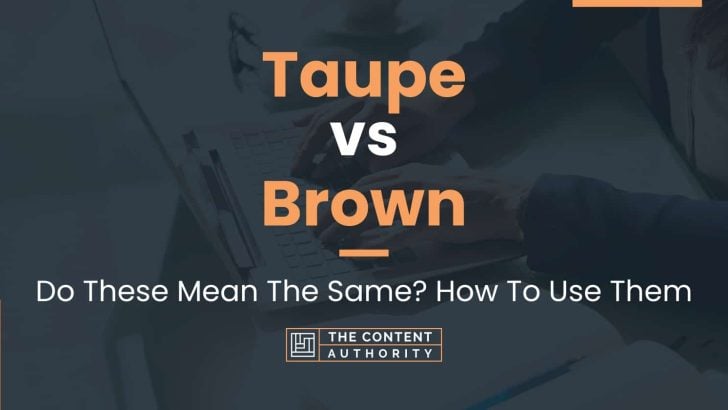 Taupe vs Brown: Do These Mean The Same? How To Use Them