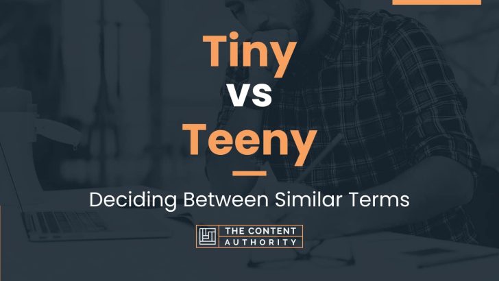 Tiny vs Teeny: Deciding Between Similar Terms