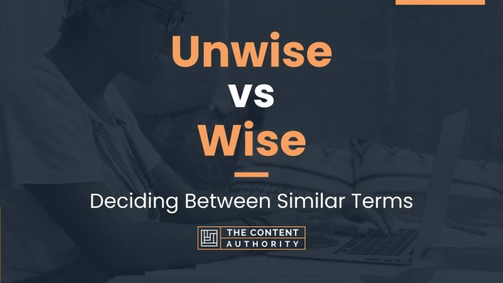 Unwise vs Wise: Deciding Between Similar Terms