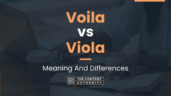 Voila vs Viola: Meaning And Differences