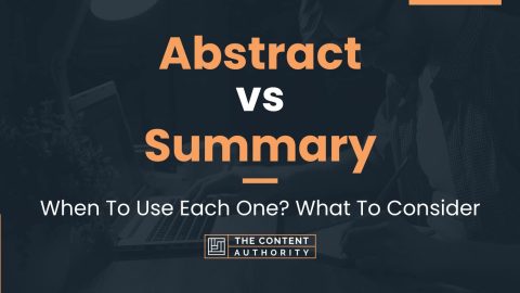 difference between abstract and summary in thesis