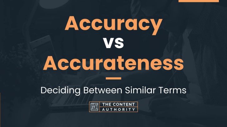Accuracy vs Accurateness: Deciding Between Similar Terms
