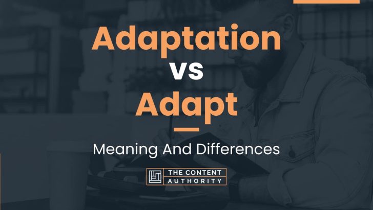 Adaptation vs Adapt: Meaning And Differences