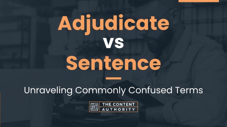 Adjudicate vs Sentence: Unraveling Commonly Confused Terms