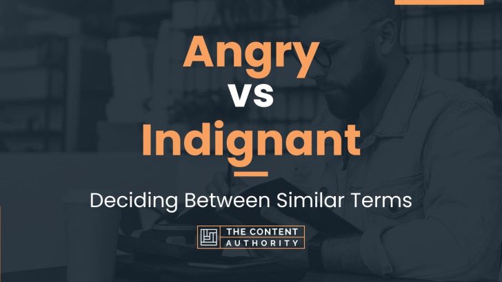 Angry vs Indignant: Deciding Between Similar Terms