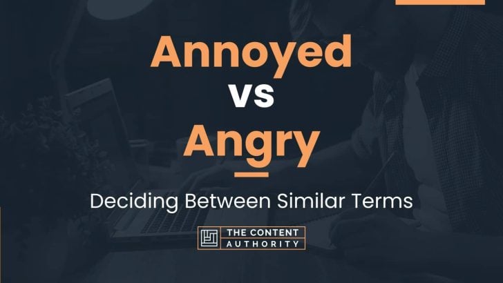 Annoyed vs Angry: Deciding Between Similar Terms