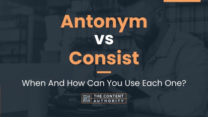 Antonym vs Consist: When And How Can You Use Each One?