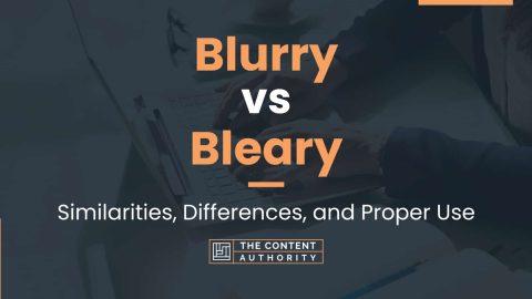 Blurry vs Bleary: Similarities, Differences, and Proper Use