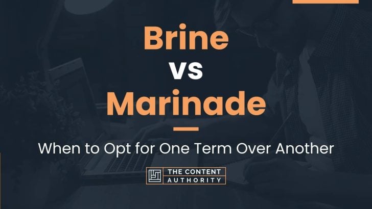 Brine vs Marinade: When to Opt for One Term Over Another