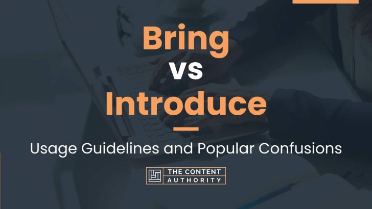 Bring vs Introduce: Usage Guidelines and Popular Confusions
