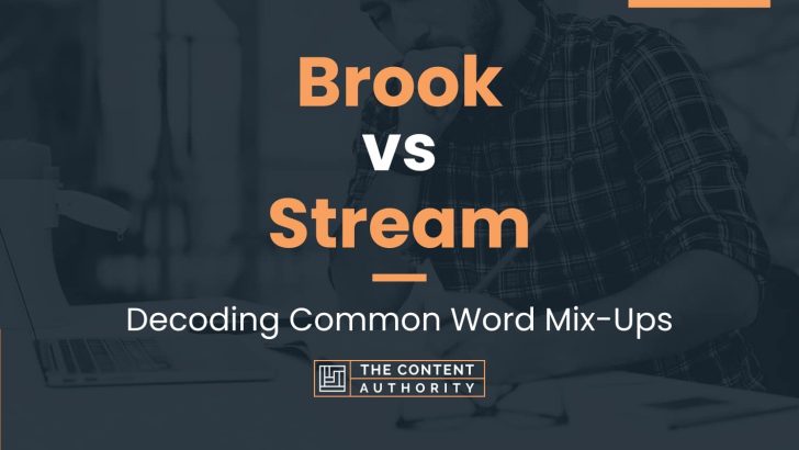 Brook vs Stream: Decoding Common Word Mix-Ups