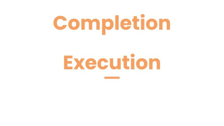 Completion vs Execution: How Are These Words Connected?