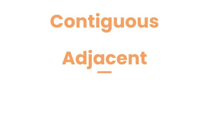 Contiguous vs Adjacent: When To Use Each One In Writing