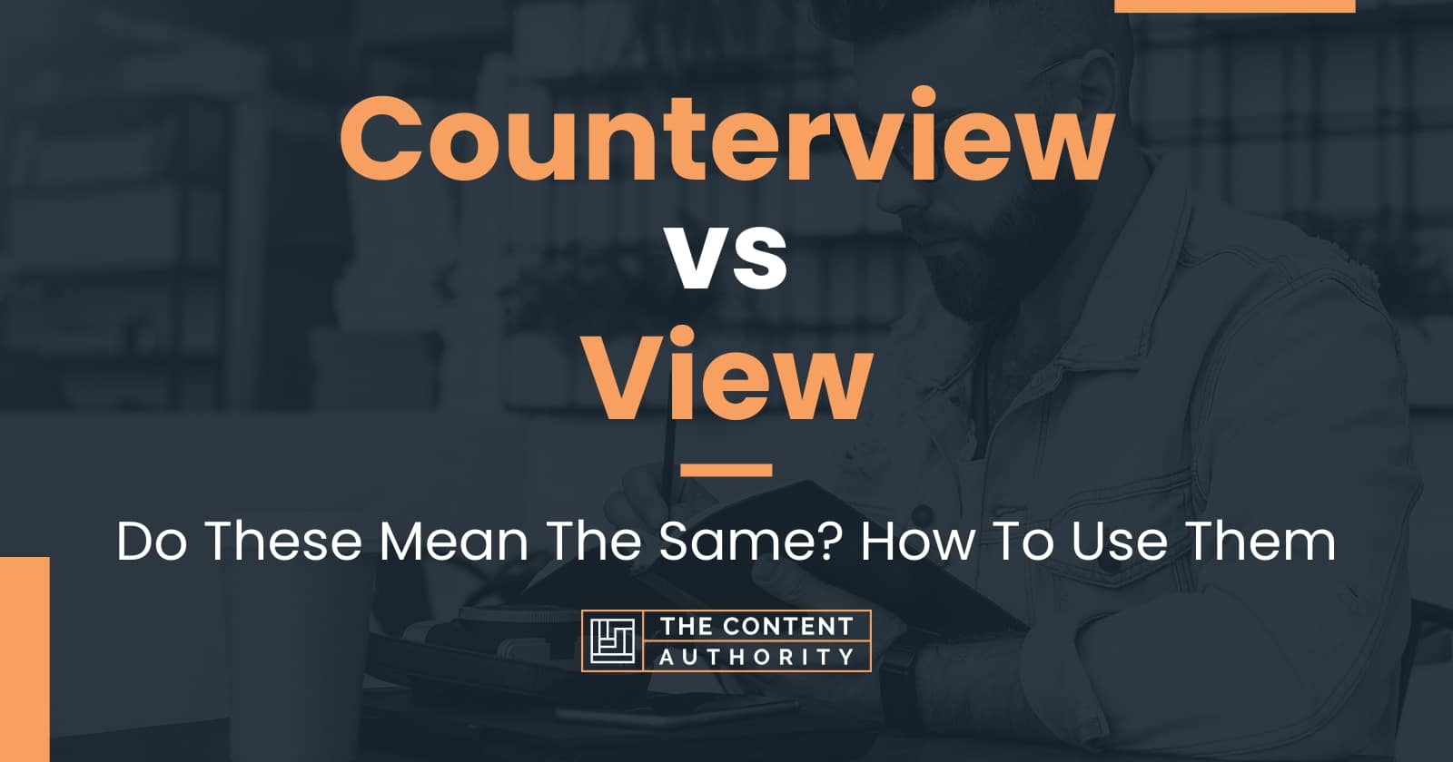 speech writing or view counterview