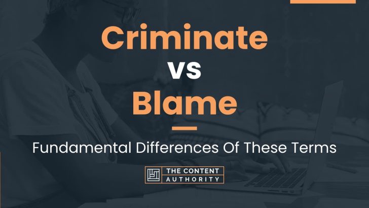 Criminate vs Blame: Fundamental Differences Of These Terms